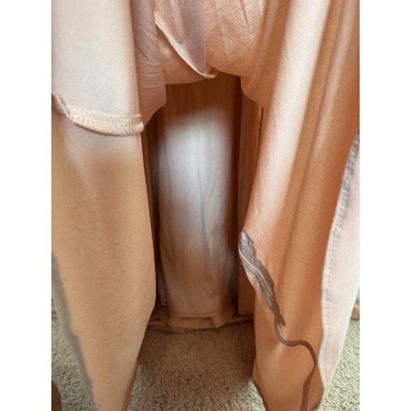 Betsy & Adam Floral Lace Woven Gown Dress Nude/Black Size 2 Low-Back Prom Tan - Picture 16 of 16